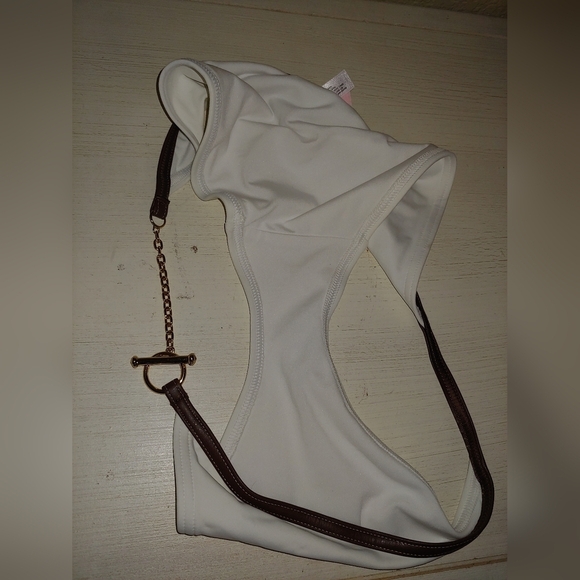 Victoria’s Secret Bikini Bottom Toggle-chain Strap Leatherette Bikini VS Swim - Picture 15 of 15